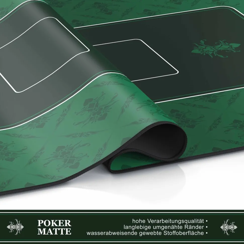 CSL Pokermatte XL Tischauflage für Poker 90 x 40cm / Kartenspiel Matte /Pokertisch Auflage