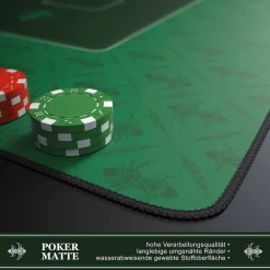 CSL Pokermatte XL Tischauflage für Poker 100 x 60cm / Kartenspiel Matte / Pokertisch Auflage
