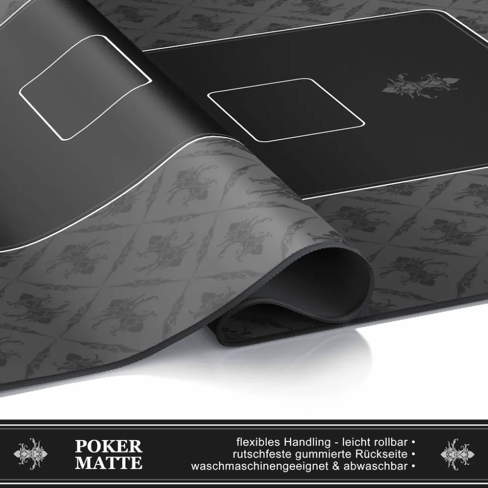 CSL XXL Pokermatte Tischauflage für Poker Kartenspiel Matte/ 100 x 60 cm /Pokertisch Auflage
