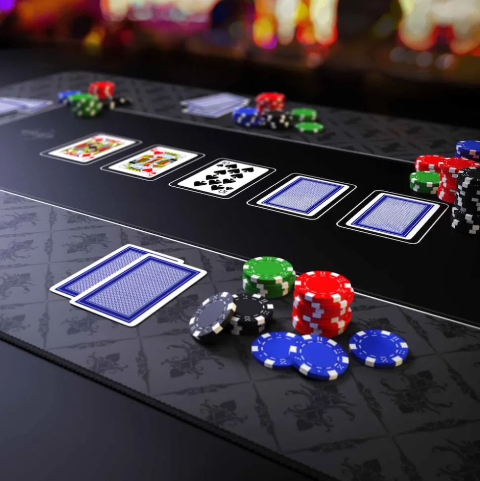 CSL XXL Pokermatte Tischauflage für Poker Kartenspiel Matte/ 100 x 60 cm /Pokertisch Auflage