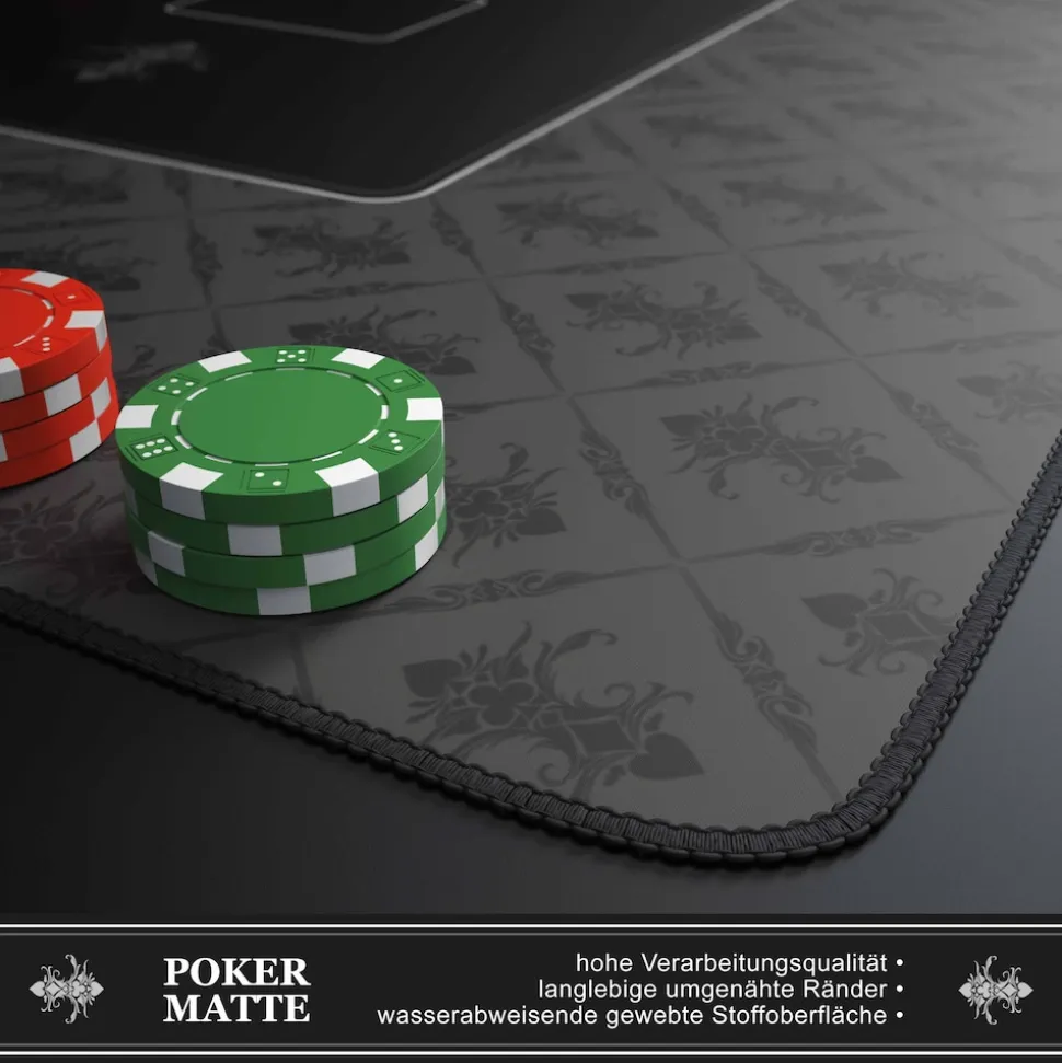 CSL XXL Pokermatte Tischauflage für Poker Kartenspiel Matte/ 100 x 60 cm /Pokertisch Auflage
