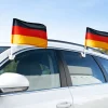 Deluxe Autofahne Deutschland 2er Set Auto Fanartikel Fußball Deutschlandflagge Zubehör