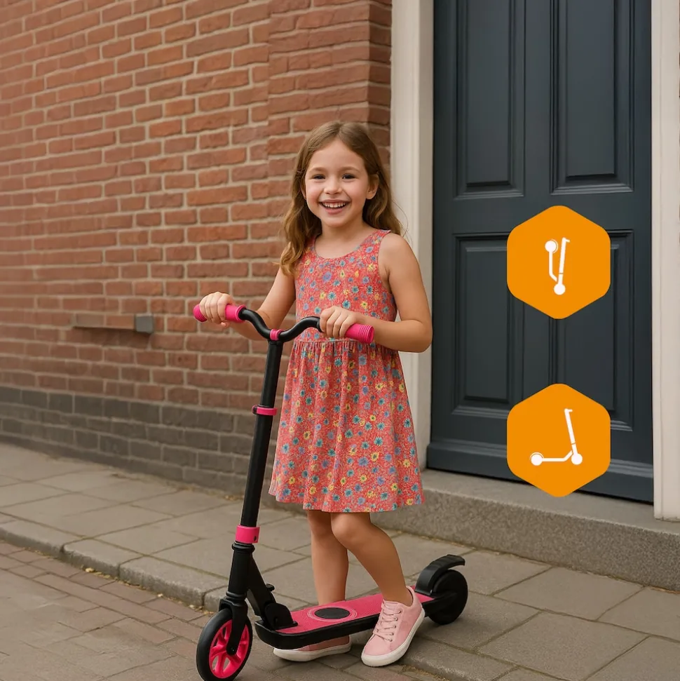 Denver SCK-5500 Kids E-Scooter– verstellbar, faltbar, 10km/h, pink