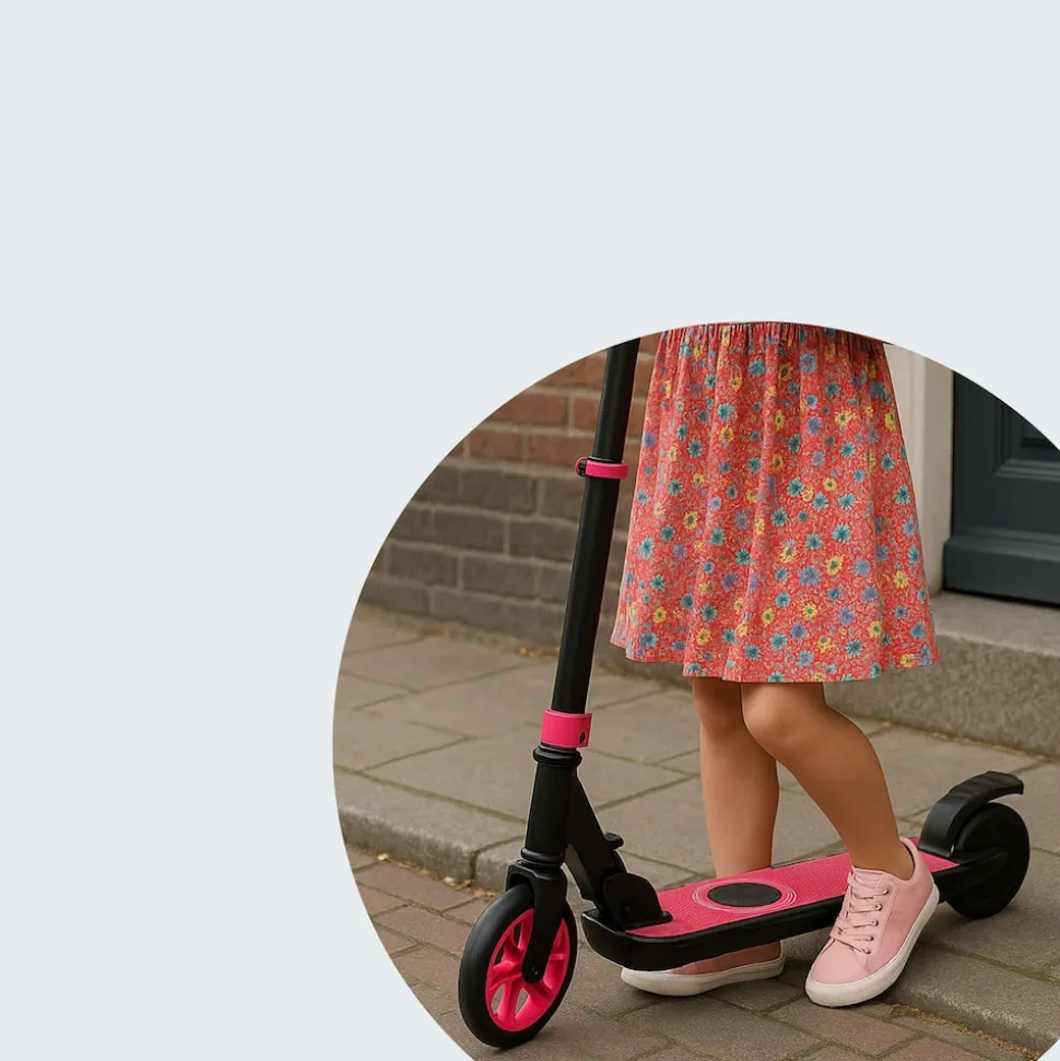 Denver SCK-5500 Kids E-Scooter– verstellbar, faltbar, 10km/h, pink