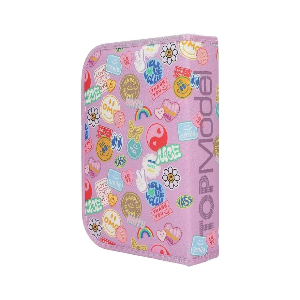 Depesche Deluxe Federtasche GIRL POWER inkl. Stifte TOPModel 5 x 15,5 x 22 cm