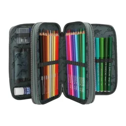 Depesche 3-Fach Federtasche BITE inkl. Stifte Dino World 20 x 13 x 7,5 cm