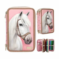 Depesche 3-Fach Federtasche CLASSIC inkl. Stifte Miss Melody 7,5 x 13 x 20 cm