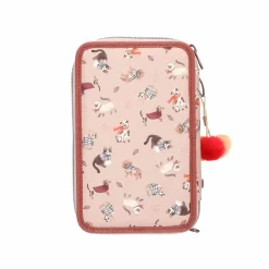Depesche 3-Fach Federtasche FUR-EVER FRIENDS TOPModel 7,5 x 13 x 20 cm