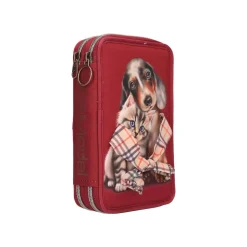 Depesche 2-Fach Federtasche FUR-EVER FRIENDS TOPModel 5,5 x 13 x 20 cm