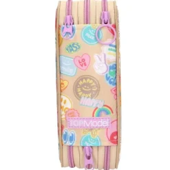 Depesche 3-Fach Federtasche GIRL POWER inkl. Stifte TOPModel 7,5 x 13 x 20 cm