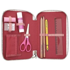 Depesche 3-Fach Federtasche LEOHEART mit Schleifen TOPModel 7,5 x 13 x 20 cm