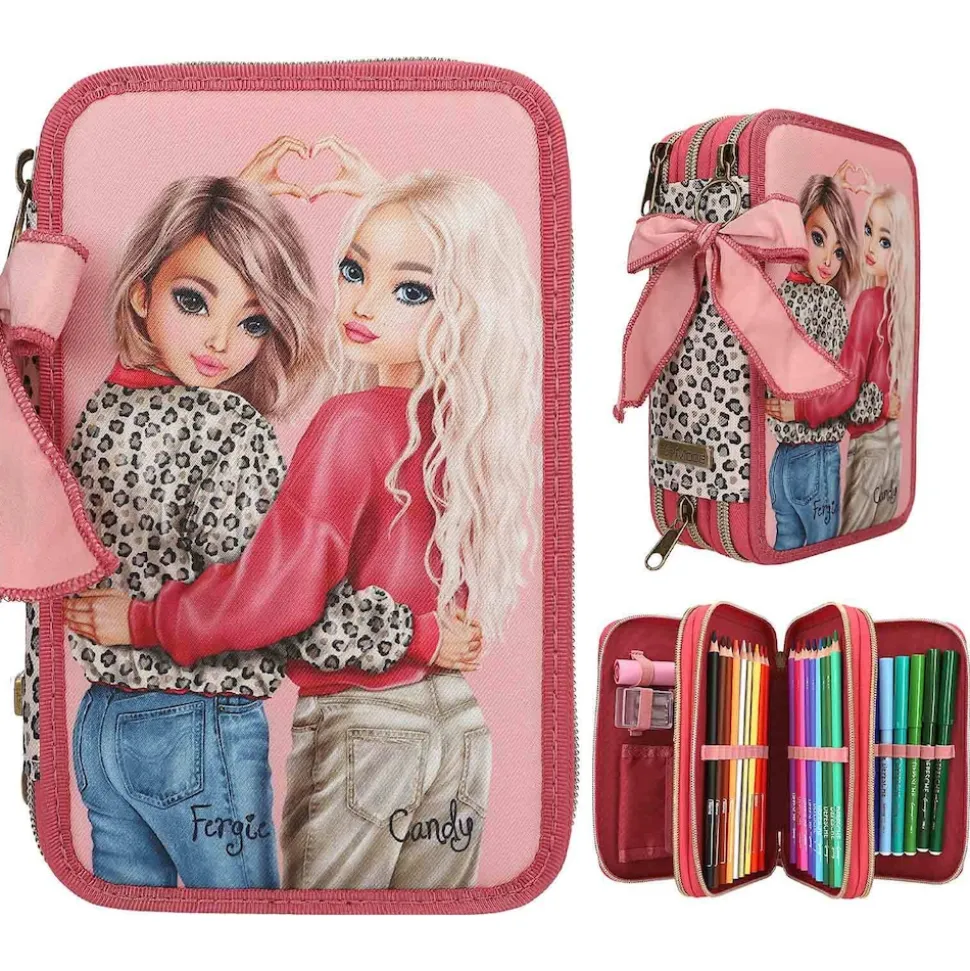 Depesche 3-Fach Federtasche LEOHEART TOPModel 7,5 x 13 x 20 cm