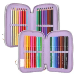Depesche 3-Fach Federtasche mit Stifte TOPModel 20,5 x 14,3 cm