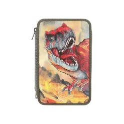 Depesche 3-Fach Federtasche mit 3D Effekt Dino World 20 x 13 cm