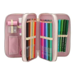 Depesche 3-Fach Federtasche mit Pferdekopf-Applikation inkl. Stifte Miss Melody 7,5 x 13 x 20 cm