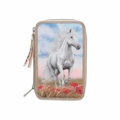 Depesche 3-Fach Federtasche Poppy Sand Miss Melody 20 x 13 x 7,5 cm