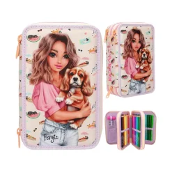 Depesche 3-Fach Federtasche SUNNY DOG TOPModel 7,5 x 13 x 20 cm