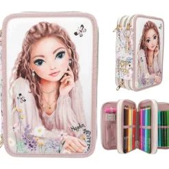 Depesche 3-Fach Federtasche SUMMER FEELING inkl. Stifte TOPModel 7,5 x 13 x 20 cm