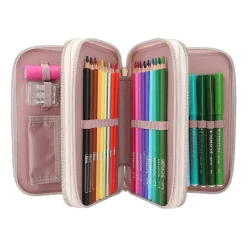 Depesche 3-Fach Federtasche SUMMER FEELING inkl. Stifte TOPModel 7,5 x 13 x 20 cm