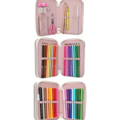 Depesche 3-Fach Federtasche SUMMER FEELING inkl. Stifte TOPModel 7,5 x 13 x 20 cm
