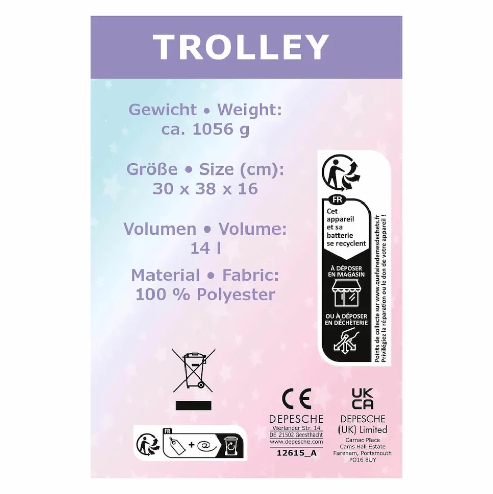 Depesche Schulrucksack Trolley Ylvi 18,5 x 31 x 44 cm