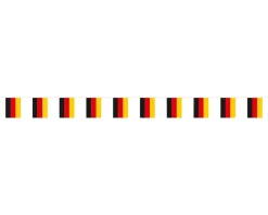 Deutschland Fahnenkette Banner 2,7m Schwarz Rot Gold EM WM Deko Fussball Fußball