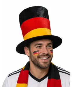 Deutschland Zylinderhut Fanhut Hut Schwarz Rot Gold EM WM Karneval Fußball