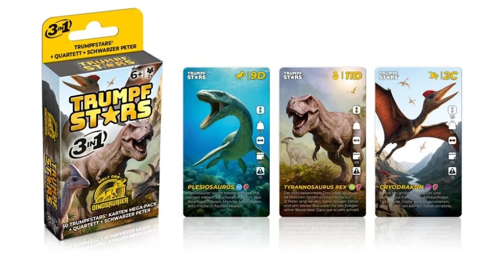 Dinosaurier Spiele 2er Set - Match + Trumpfstars