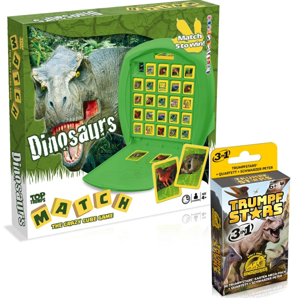 Dinosaurier Spiele 2er Set - Match + Trumpfstars