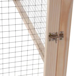 Dobar Freilaufgehege aus Holz, Aufklappbares Kaninchengehege mit Tür