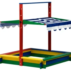 Dobar 94356FSC Sandkasten mit absenkbarem Dach