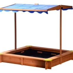 Dobar 94350FSC Sandkasten 117x117x117 cm, mit UV-Schutz