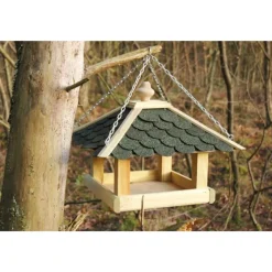 dobar Futterhaus mit grünen Bitumenschindeln inkl. Kette