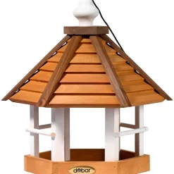 dobar großes Vogelhaus "Goldener Oktober" für Ständermontage, Vogelfutterhaus zum Aufstellen