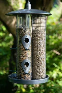 dobar 3-Kammer Futterspender aus Metall