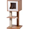 Dobar Katzenmöbel "Susy" mit Kratzsäule und Spielball, Katzenhöhle mit flauschigem Katzenbett
