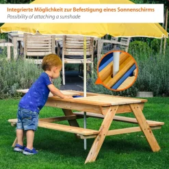 dobar Kinder Picknicktisch inkl. Matschkiste