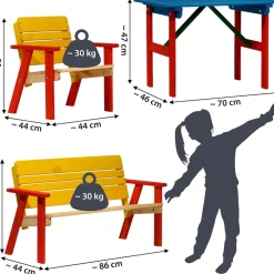 dobar Mehrfarbige Kindersitzgarnitur mit Tisch