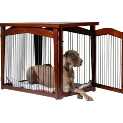 dobar Multifunktion Hundekäfig mit Tischoberfläche Größe L