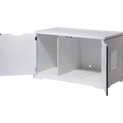 Dobar XL-Design-Katzenschrank weiß