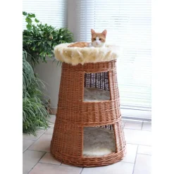 Doppel-Korbturm für Katzen