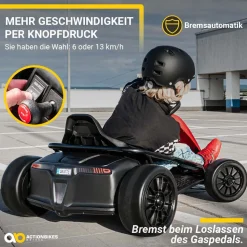 Drift-Kart SX1968, Drift-Scooter Go-Kart 700 Watt, EVA-Weichgummireifen vorne, Bremsautomatik (Weiß)