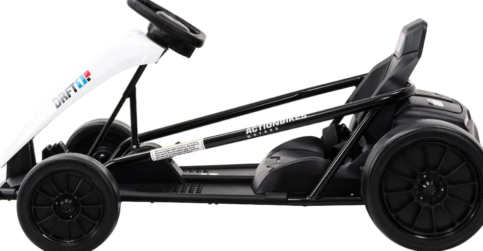 Drift-Kart SX1968, Drift-Scooter Go-Kart 700 Watt, EVA-Weichgummireifen vorne, Bremsautomatik (Weiß)