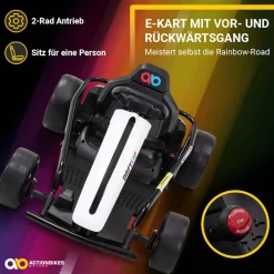 Drift-Kart SX1968, Drift-Scooter Go-Kart 700 Watt, EVA-Weichgummireifen vorne, Bremsautomatik (Weiß)