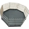8-eckiges Nylon-Schutznetz für Kleintier-Freigehege, 135 x 135 cm Abdeckung mit Sonnenschutz, grün