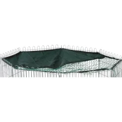 8-eckiges Nylon-Schutznetz für Kleintier-Freigehege, 135 x 135 cm Abdeckung mit Sonnenschutz, grün