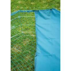 8-eckiges Nylon-Schutznetz für Kleintier-Freigehege, 135 x 135 cm Abdeckung mit Sonnenschutz, grün