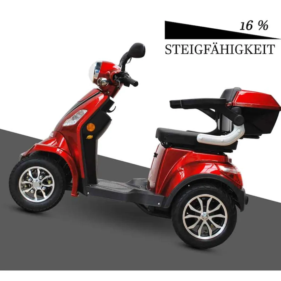 ECO ENGEL 510, Elektromobil 25 km/h mit 20 Ah Li-Io Akku herausnehmbar, Rot