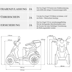 ECO ENGEL 510 Rot mit Dach, Elektromobil