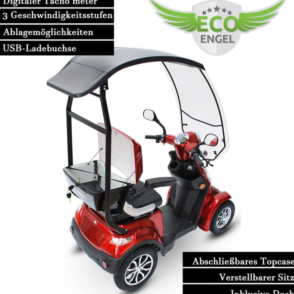 ECO ENGEL 510 Rot mit Dach, Elektromobil